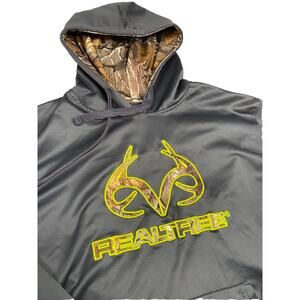Real Tree Camo Hoodie Mens XL Gray Hunting